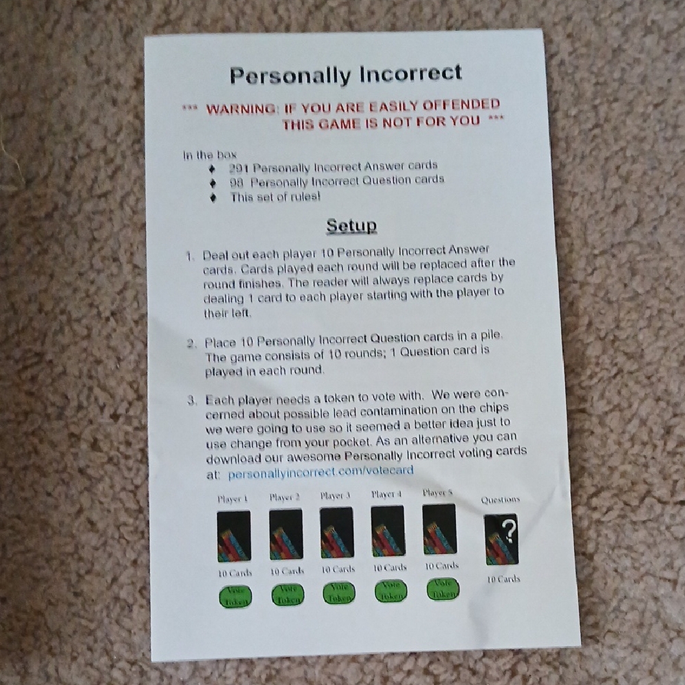Personally Incorrect Card Game - Picture 4 of 5